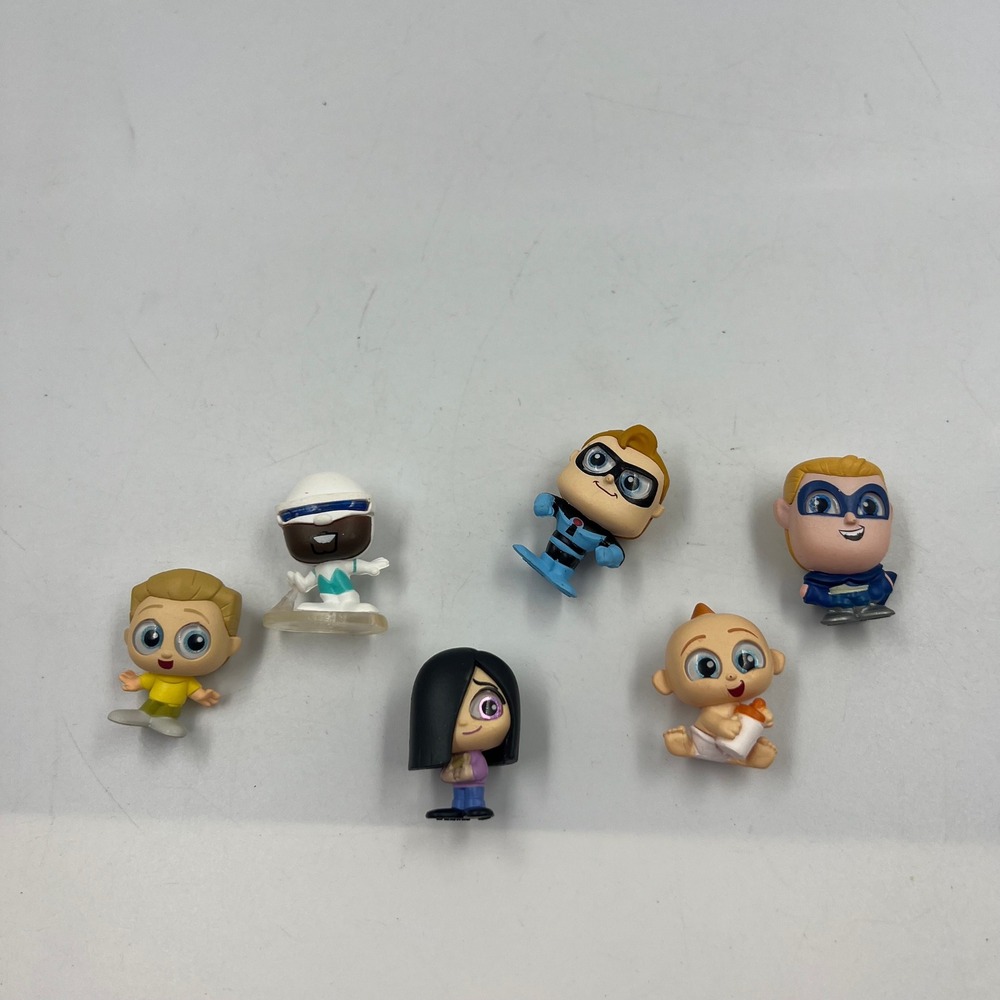 Disney Pixar Incredibles Mini Figures Lot of 6 Jack-Jack Frozone Dash Toy Set
